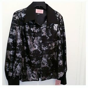 CARRIE MADE IN NEW YOR BLACK/SILVER BLOUSE